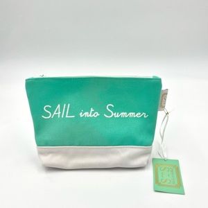Sail to Sable | "Sail Into Summer" Zippered Canvas Pouch